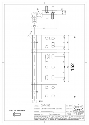 Cerniera Pesante per Profili tipo JANSEN Economy 50÷60mm - IBFM